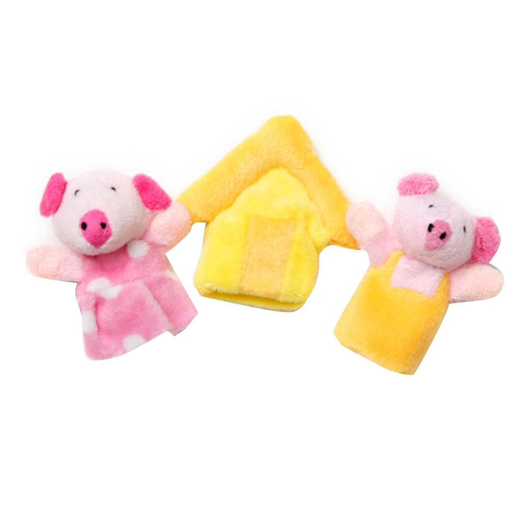 おとぎ話の指先人形 子供向けストーリーテリング ソフトぬいぐるみ 早期教育ゲーム小道具