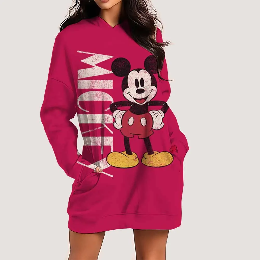 Anime Disney Mickey Mouse 2026 Women's Hoodie Women's Street Wear Hoodie Harajuku Hoodie Clothes dress