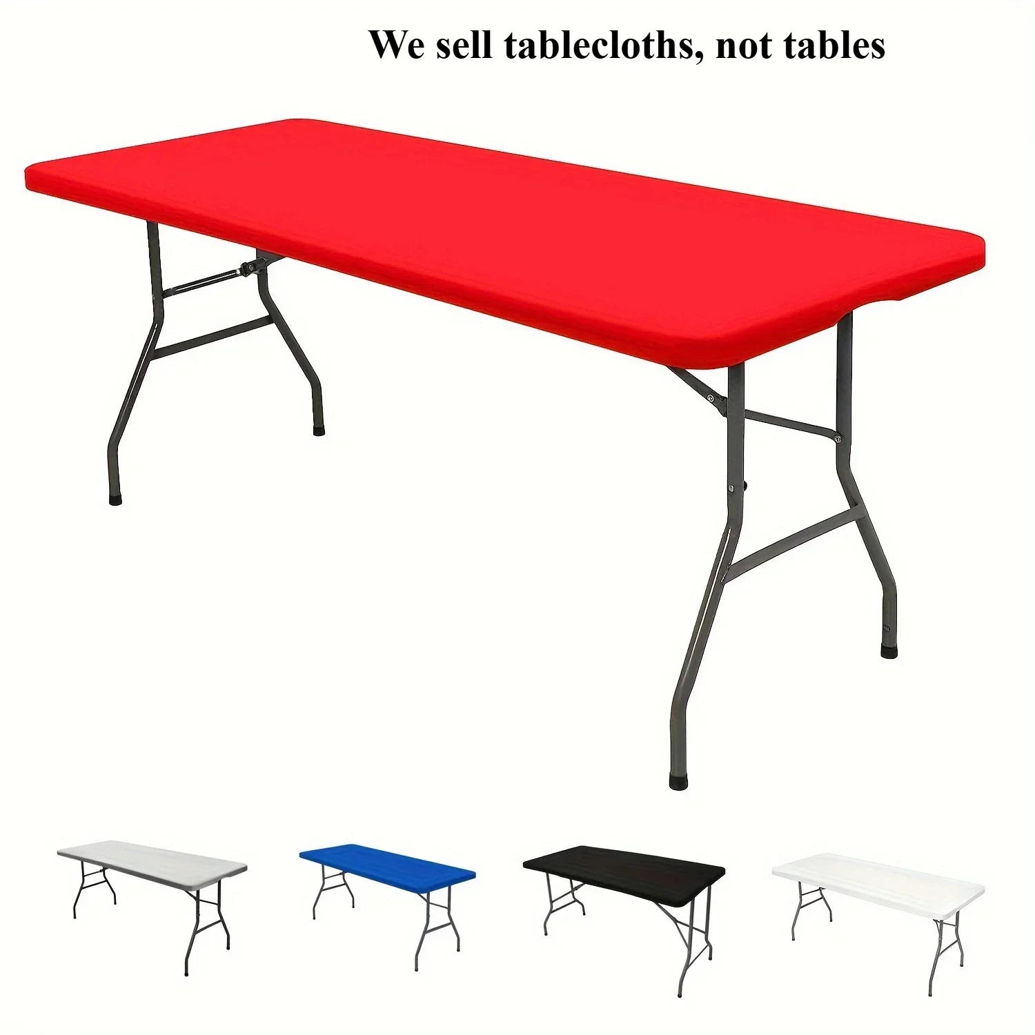 Polyester Rectangular Elastic Universal Tablecloth Protective Cover For Home Parties, Banquets, Picnics, Wedding Decorations