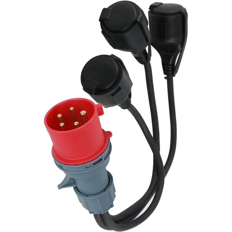 كابل محول GYTB-Camping CEE مع غطاء مفصلي وقابس اتصال تأريض للقافلة والاستخدام الصناعي والخارجي