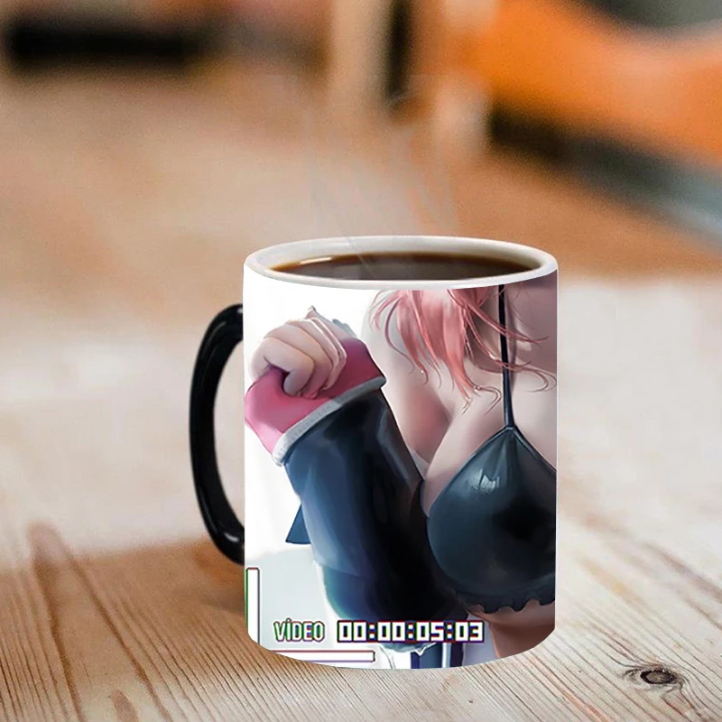 الإبداعية الاستحمام الجمال ماجيك القدح تغيير لون الحرباء أكواب الحرارة الحساسة كوب القهوة الشاي الحليب القدح للهدايا أكواب و أكواب #3