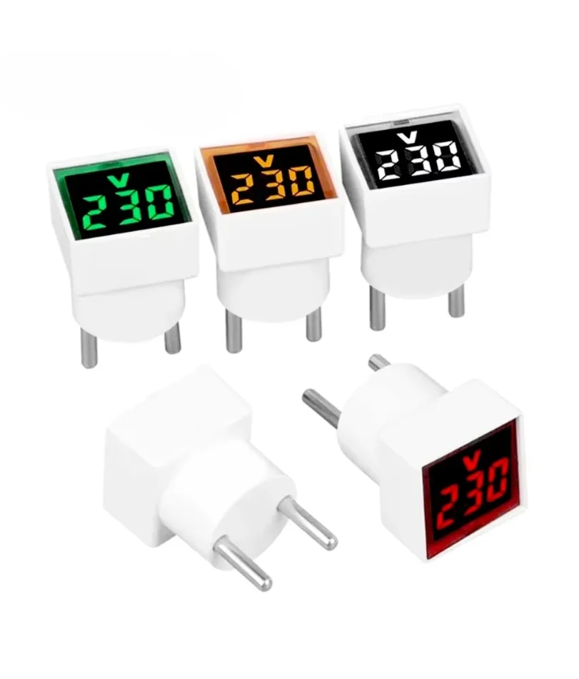 

Digital AC Voltmeter Indicator, Digital Voltmeter, No Wiring Required, Euro Plug, Voltage Measurement Range 50 ~ 500V