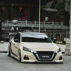 Yofer for Nissan Altima car front rear diffuser wrap angle side skirts parts accessories bodykit