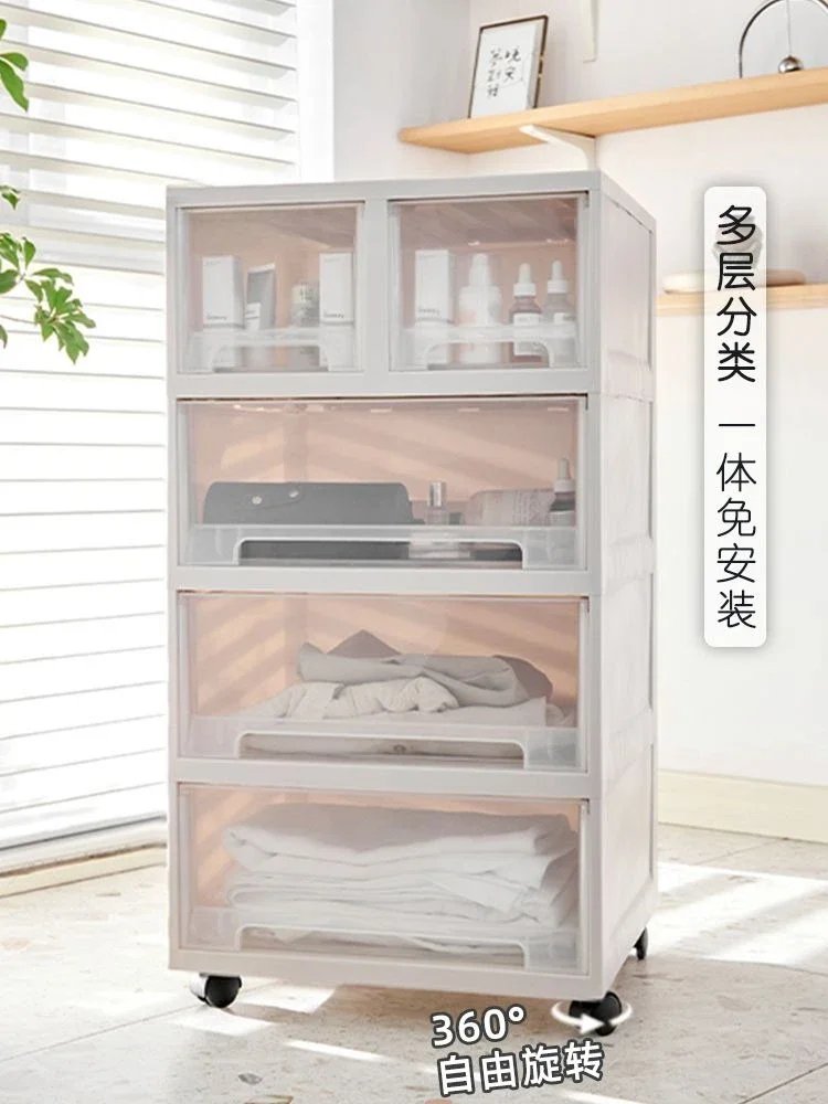 Drawer type storage cabinet, locker storage box, removable storage box