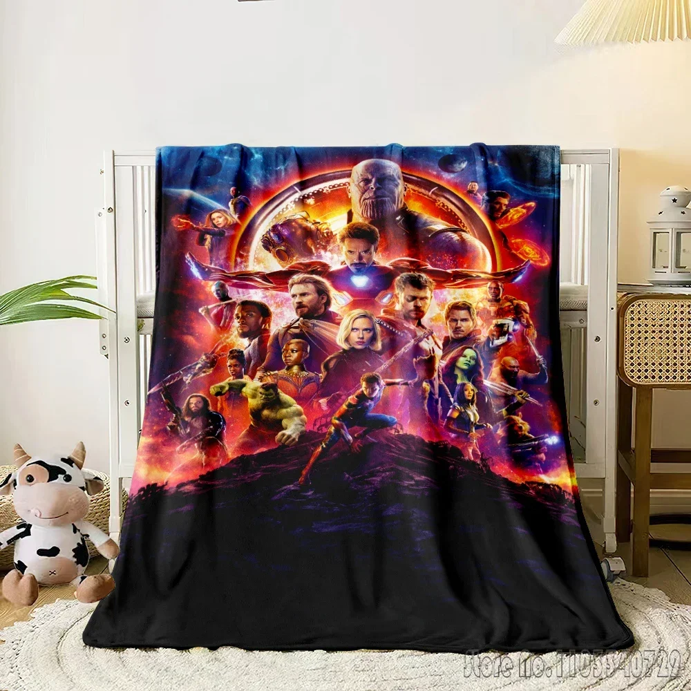 The Avengers Movie 3D Printed Home Cute Kids Blanket Throw for Bed Sofa Decor Fleece Nap Blankets Boys Girls Children Gift