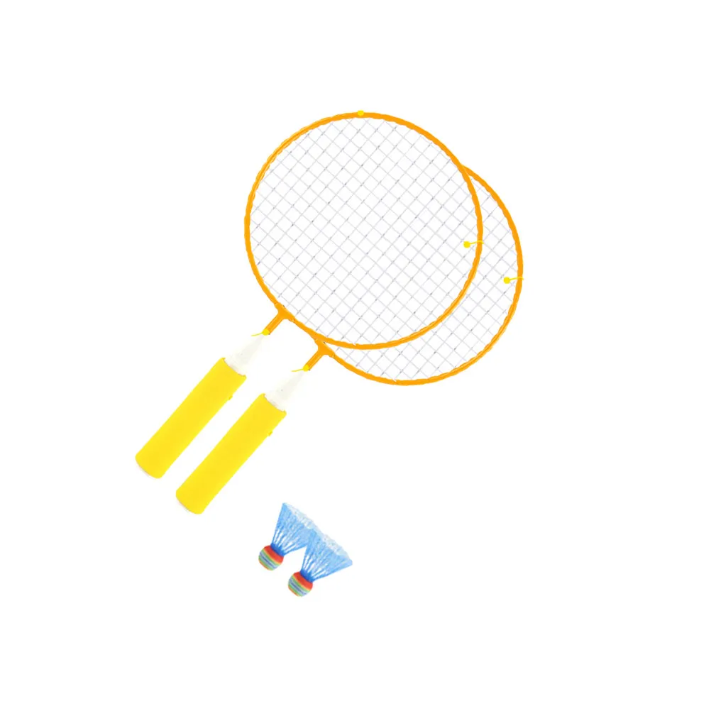 1Set Child Friendly Badminton Racket Set with Balanced Weight Soft Grip Fine Paint Finish for Boys Girls Beginners Outdoor