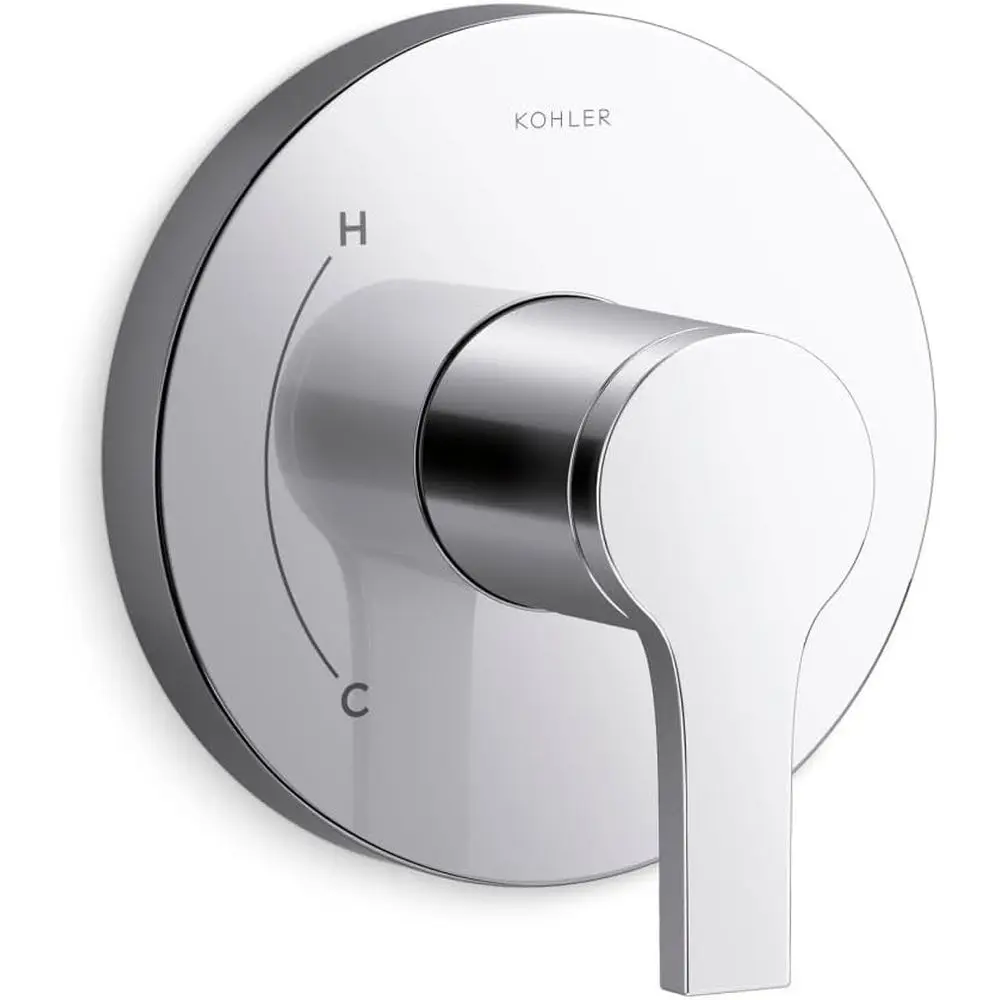 

Polished Chrome Rite-Temp Shower Trim, Sleek Bathroom Fixture, Low Maintenance