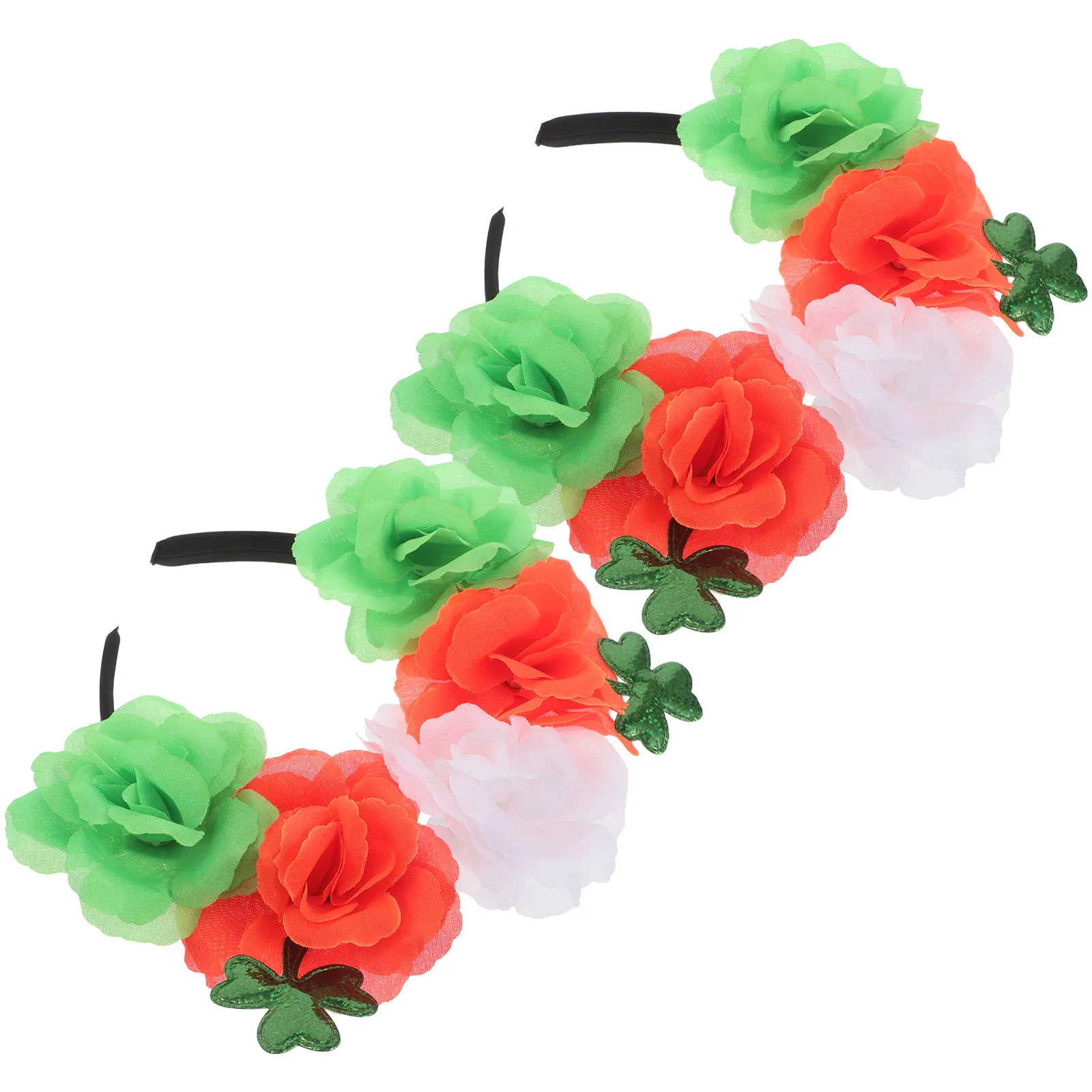 

2Pcs St Patricks Day Hair Band Set Green Irish Clover Headbopper Shamrock Headband Holiday Accessories Party
