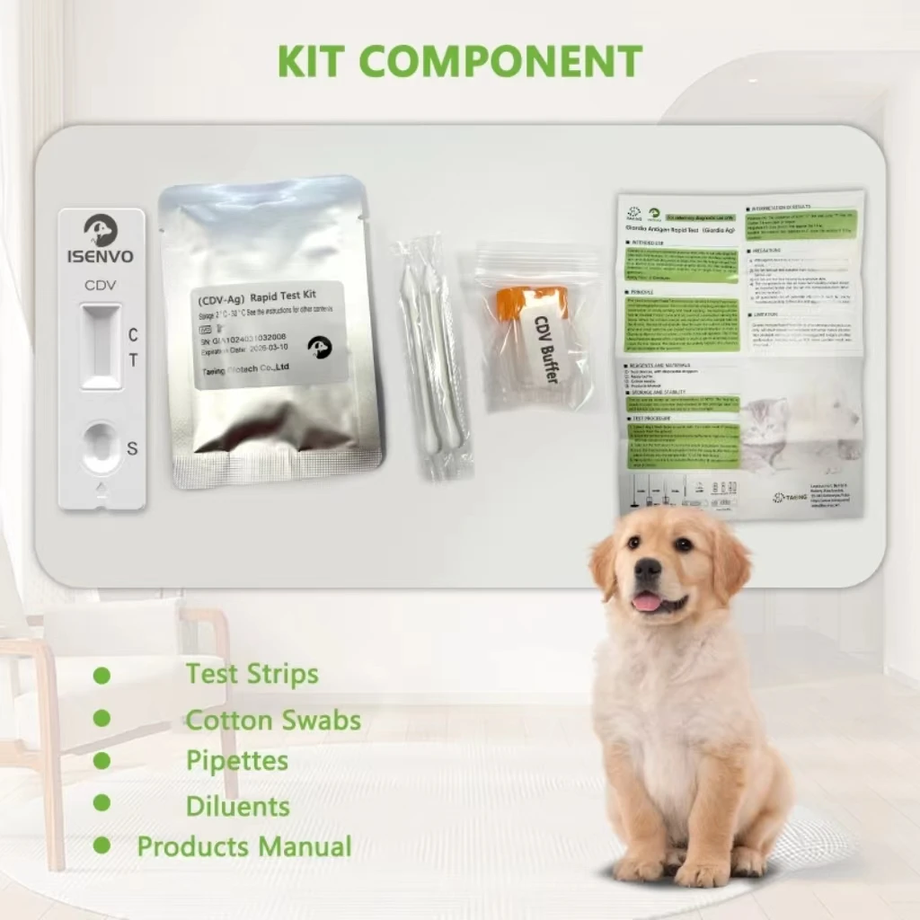 10 Pcs Canine CDV-Ag Rapid Precision testing Kit Dog Distemper Detection Card Canine Home Health Detection