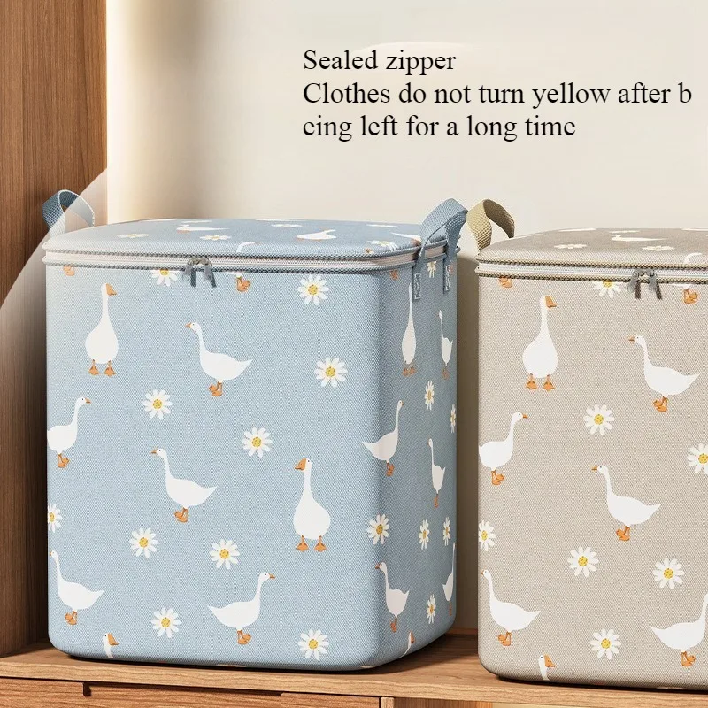 2025 Cotton Quilt Storage Bag Large Capacity Quilt Storage Box Non Woven Clothes Special Storage Moving Luggage Bag Portable