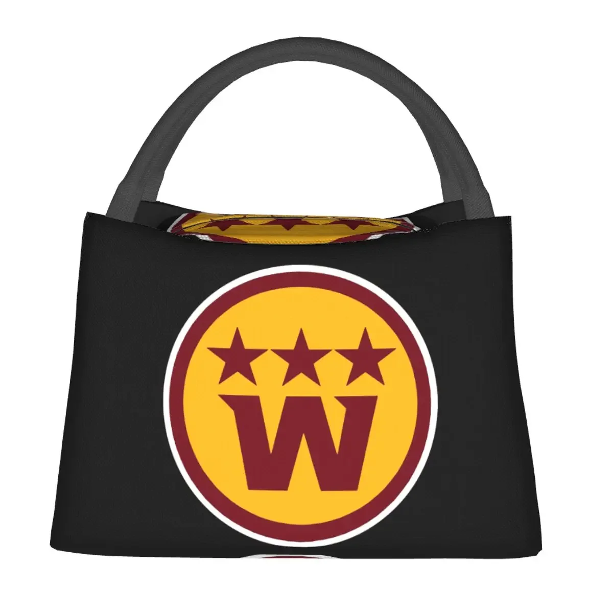 Washington Generals Football Team Logo Lunch Bags Insulated Bento Box Lunch Tote Picnic Bags Cooler Thermal Bag for Woman