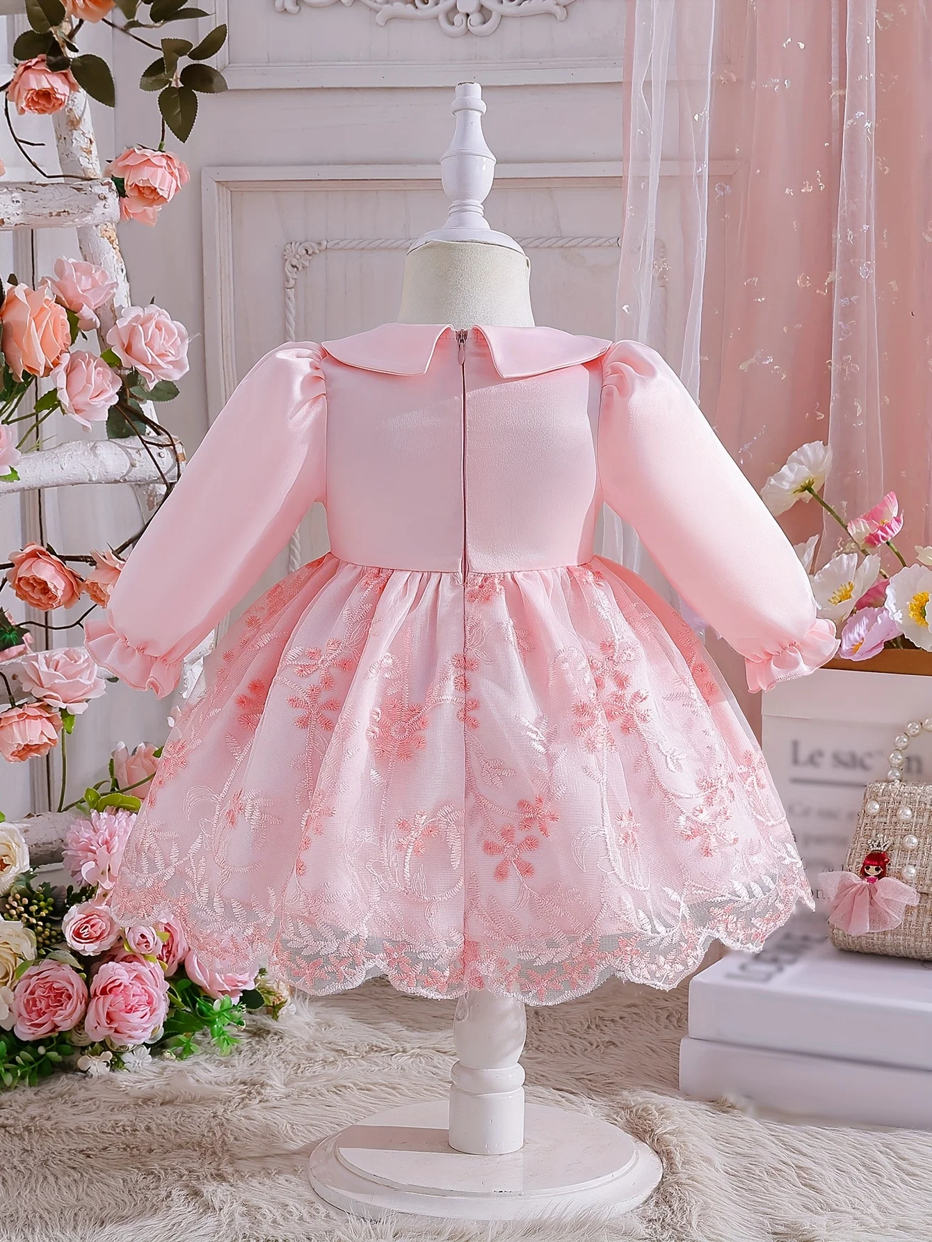 فستان الأميرة الربيعي اللطيف للفتيات الصغيرات، فستان للفتيات الصغيرات، مناسب للحفلات/عيد الميلاد/التجمع وما إلى ذلك.