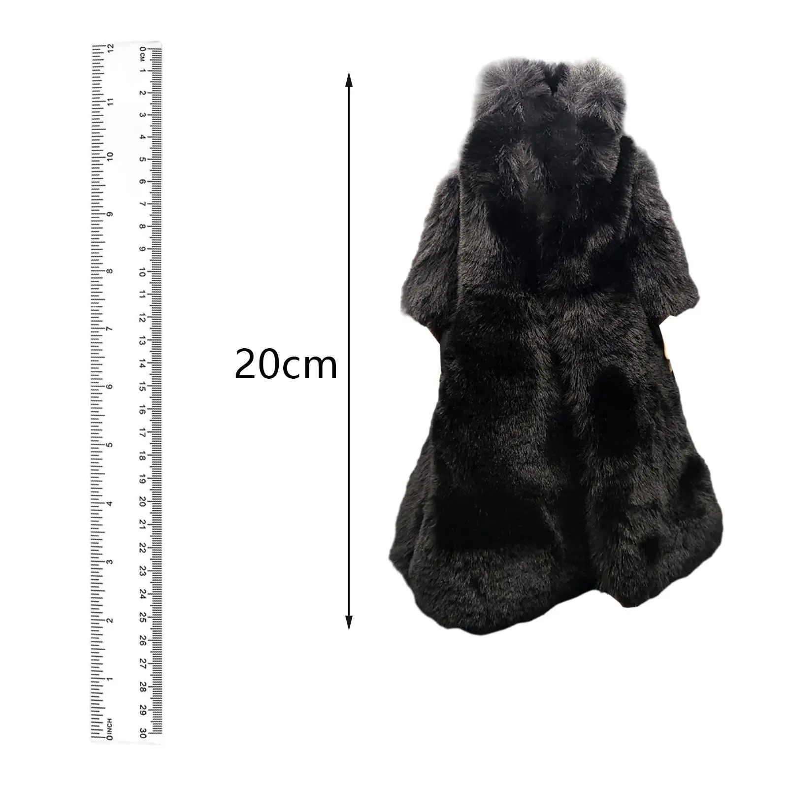 1/6 Scale Soldier Clothes Long Sleeves Winter Coat Overcoat Fashion Warm Clothing Faux Fluffy Coat for 12inch Female Figures