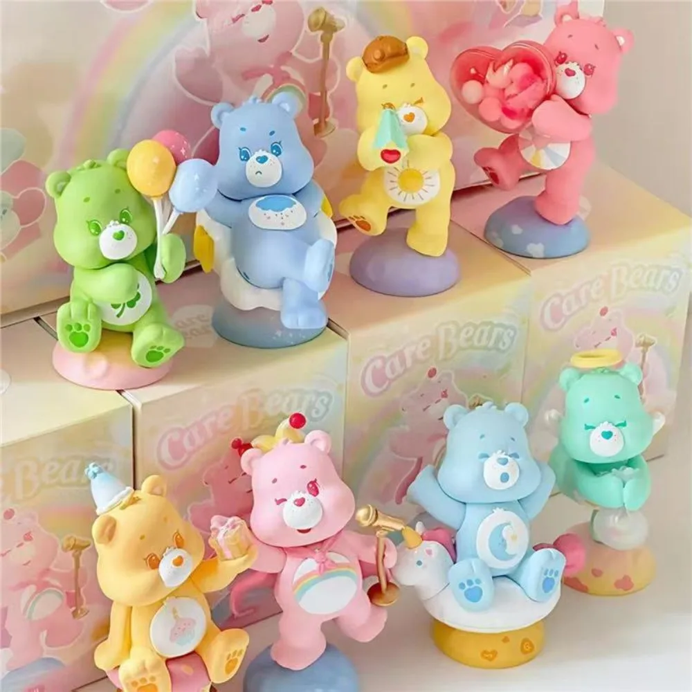 

FUNISM Care Bears Little Things Series Cubby Face Blind Box Фигурка Милый подарок для детей Серия для дня рождения Слепая коробка