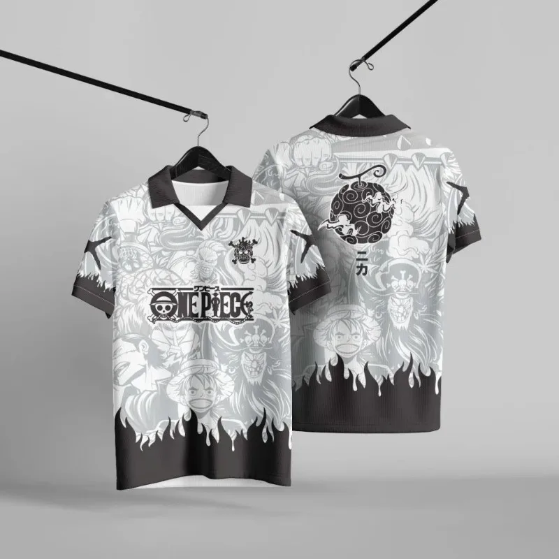 One Piece Nico Robin Wanted 3D Full Print Anime Jersey Polo Shirt Purple White Manga Panel Streetwear Unisex Casual Top