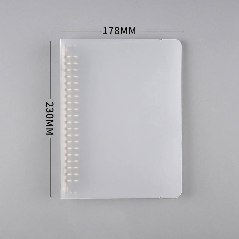 6-Ring Binder Plastic File Folder, Suitable For Letter-Sized Office Supplies A5