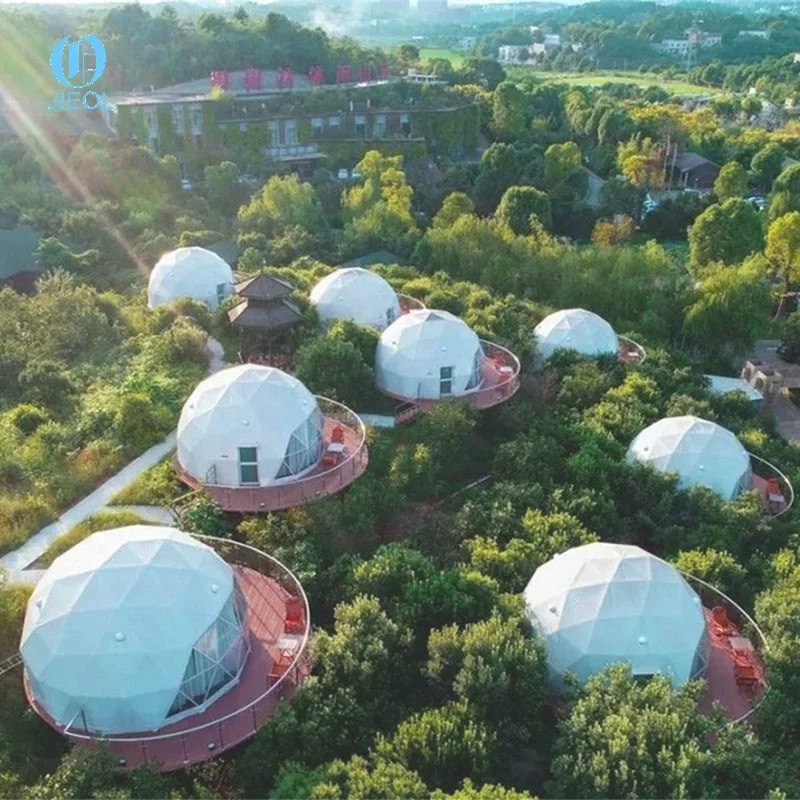 

Hot Sale Outdoor Waterproof Resort Geodesic Glamping Dome Tent for Camping