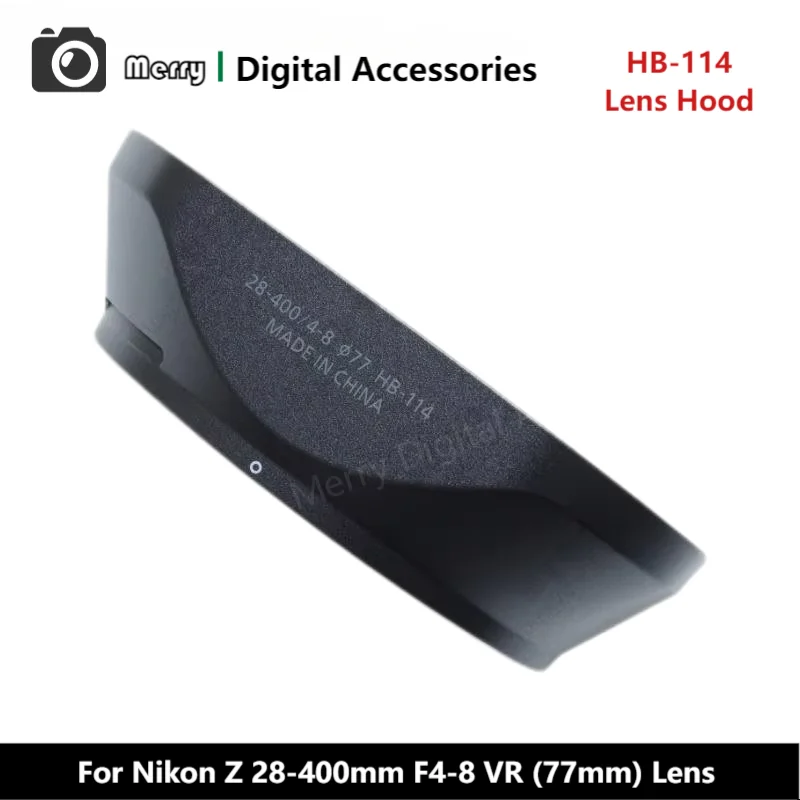 New Original Genuine Front Lens Hood HB-114 For Nikon NIKKOR Z 28-400mm F4-8 VR (77mm)Lens 28-400/4-8 Z28-400/4-8 28-400 Z28-400