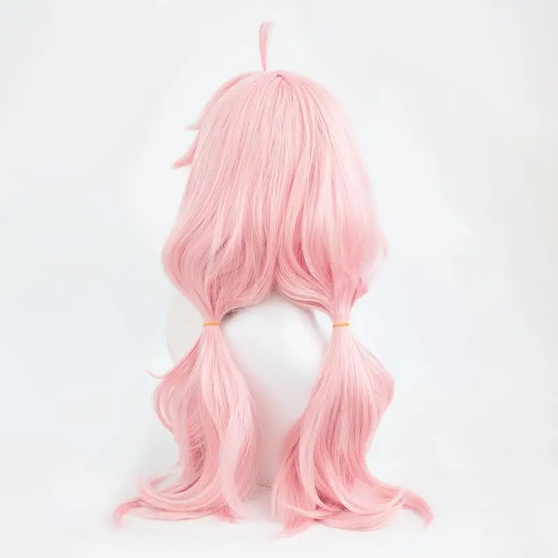 L-email wig Synthetic Hair Game Wuthering Waves Encore Cosplay Wig Pink Mixed White Color Cos Wigs For Women Heat Resistant Wig