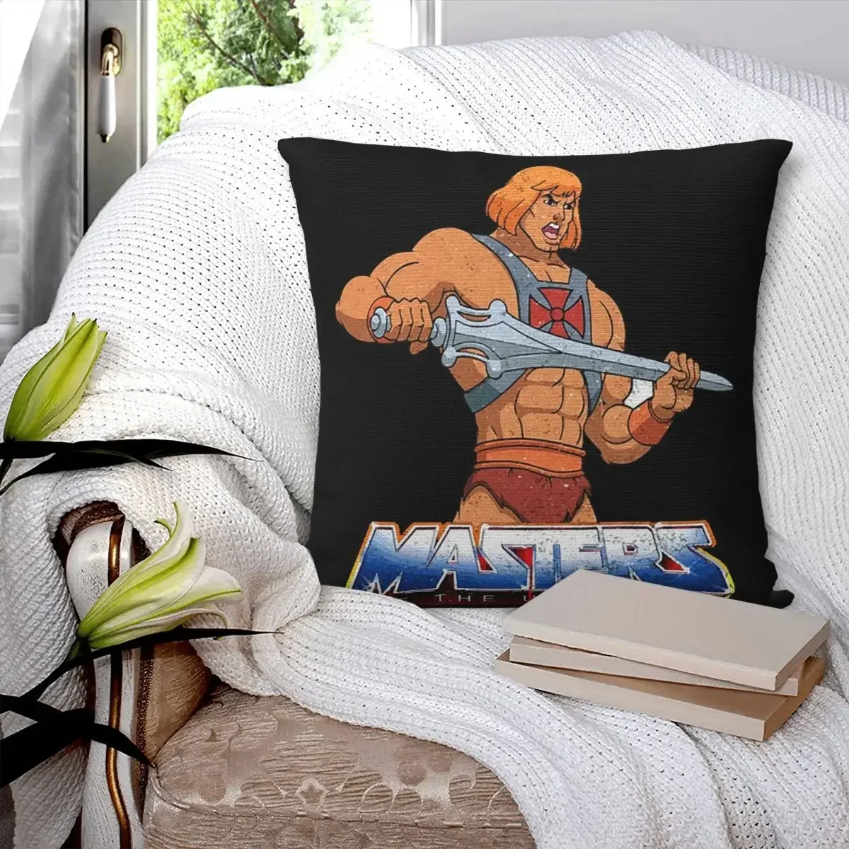 He-Man And Friends Masters Of Universe Skeletor Heman Square Pillowcase Pillow Cover Comfort Throw Pillow for Home Bedroom