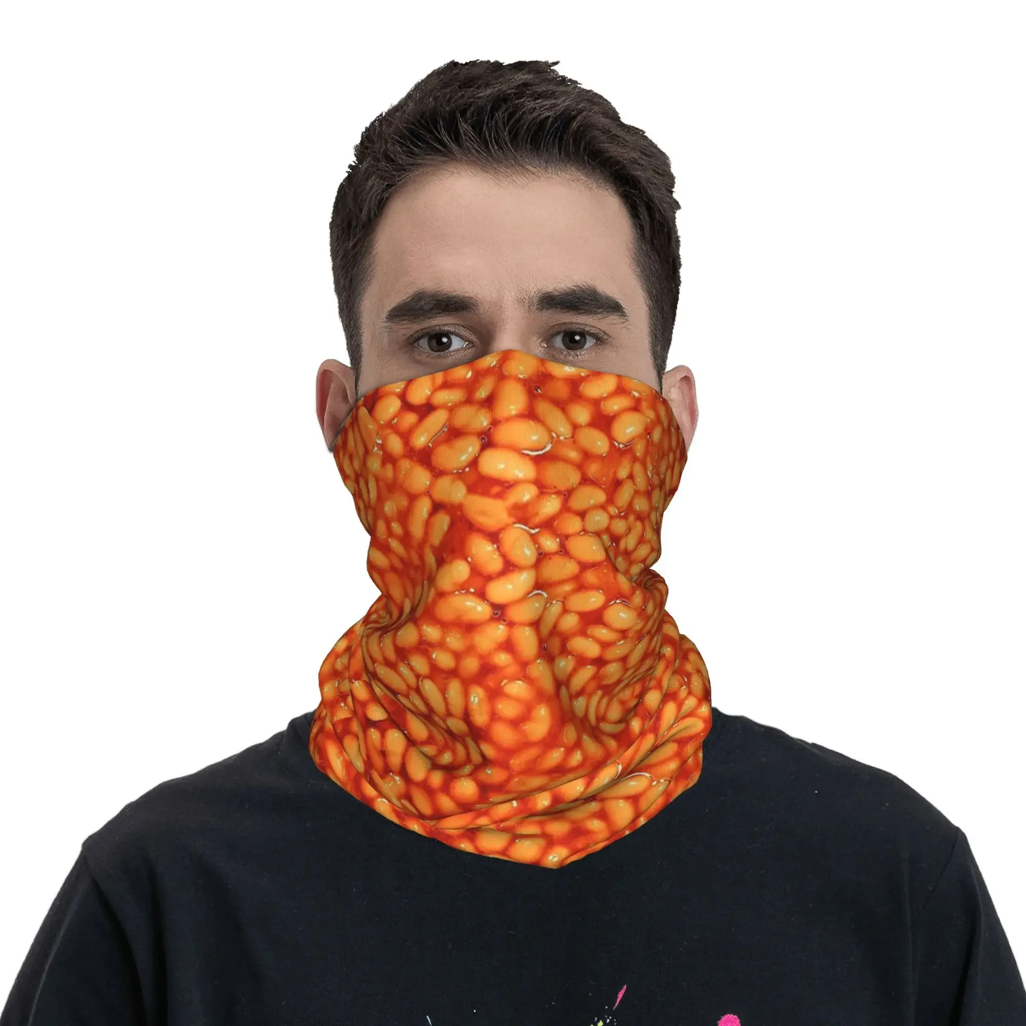 Beans In Things Pattern Bandana Neck Cover Printed Mask Scarf Multi-use Headband Riding For Men Women Adult All Season