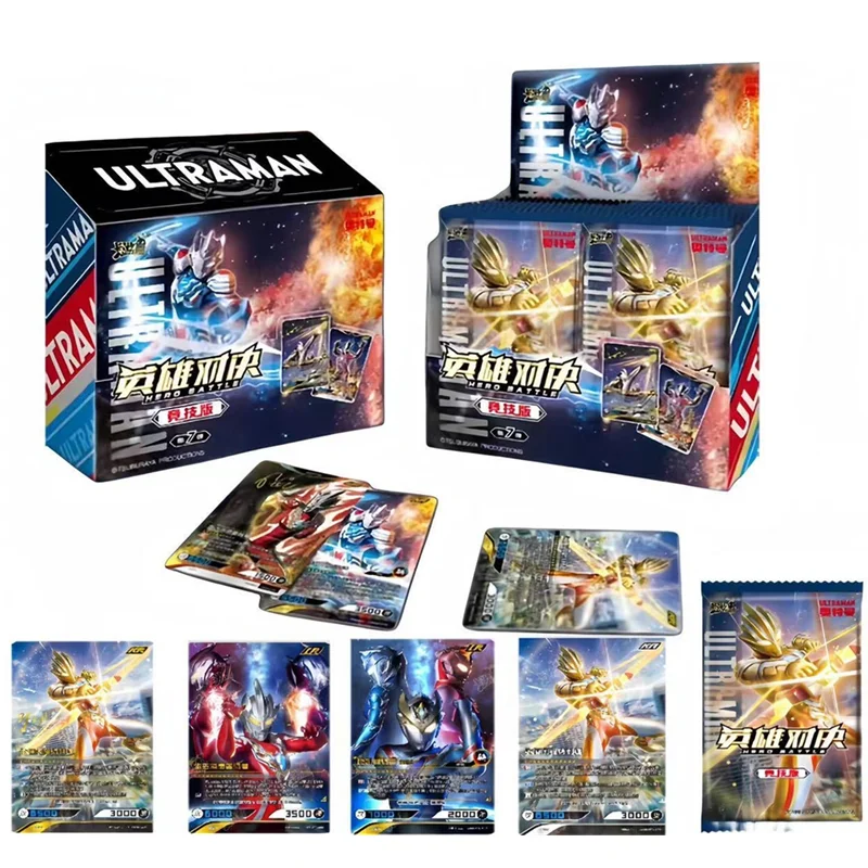 KAYOU Ultraman Card Hero duel Competitive Edition 7th wave Collection Rare Battle Cards Box Cards Game Cards Gifts for Child Toy