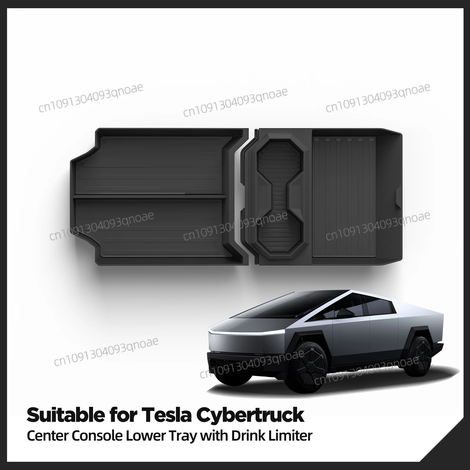 

for Tesla Cybertruck 2024 2025 Center Console Lower Storage Box Car Accessories Drinks Holder Tray Organizer Tidying