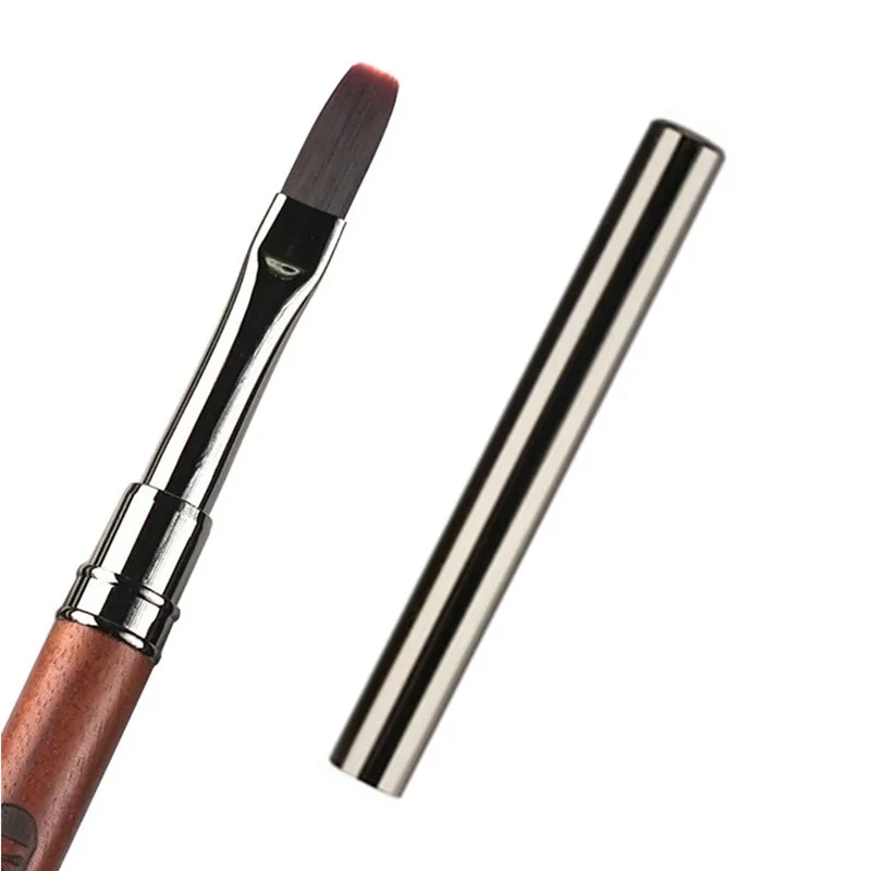 2Style Sandalwood Gel Painting Brush Nail Art Acrylic Builder Accessory for Gel Tip Extension Professional Nail Art Brushes