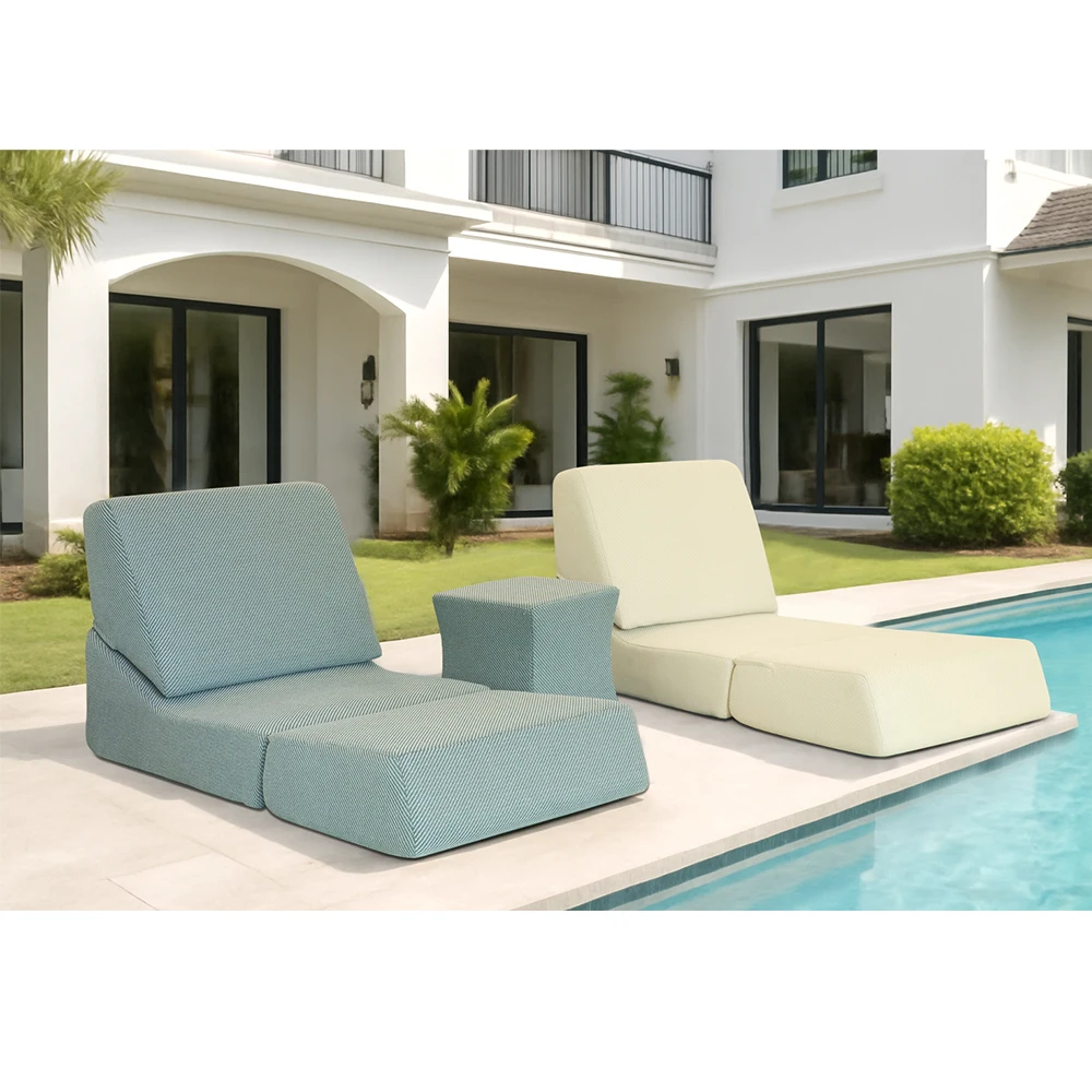 

Foldable Poolside Chaise Lounge Outdoor Pool Sun Lounger Hotel Comfortable Deck Folding Chair