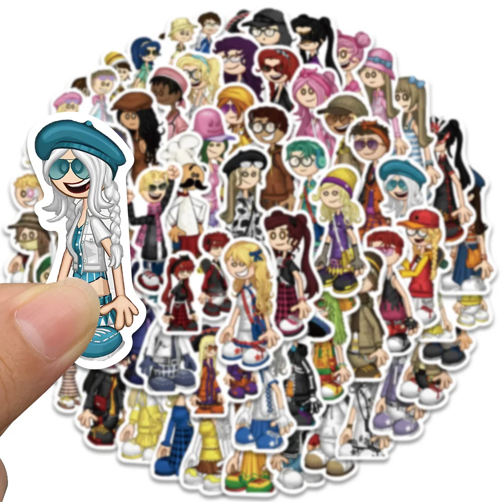 62pcs Funny Cartoon Game Papa Burgeria Anime Stickers per Laptop chitarra bagagli telefono impermeabile Graffiti decalcomanie in vinile