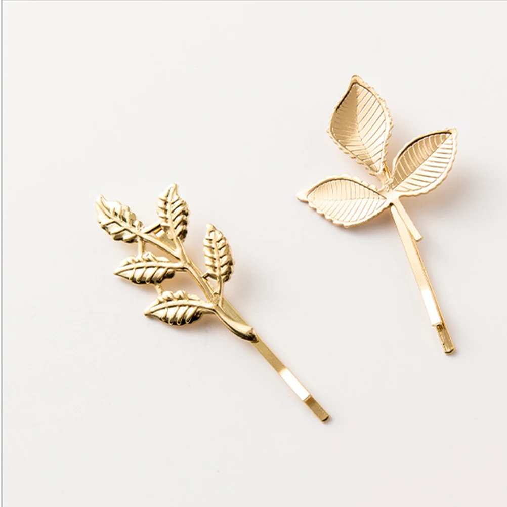 

10 Pcs Leaf Edge Clip Women Barrette Hair Accessories Alloy Hairpin Clips for Vintage