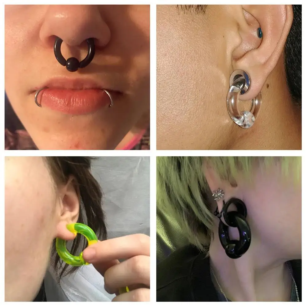 1PC Captive Bead Acrylic Ear Plug Tunnel 2-8mm Multiple Color Large Size Gauges Ear Stretchers Ears Expandar Piercing Jewelry