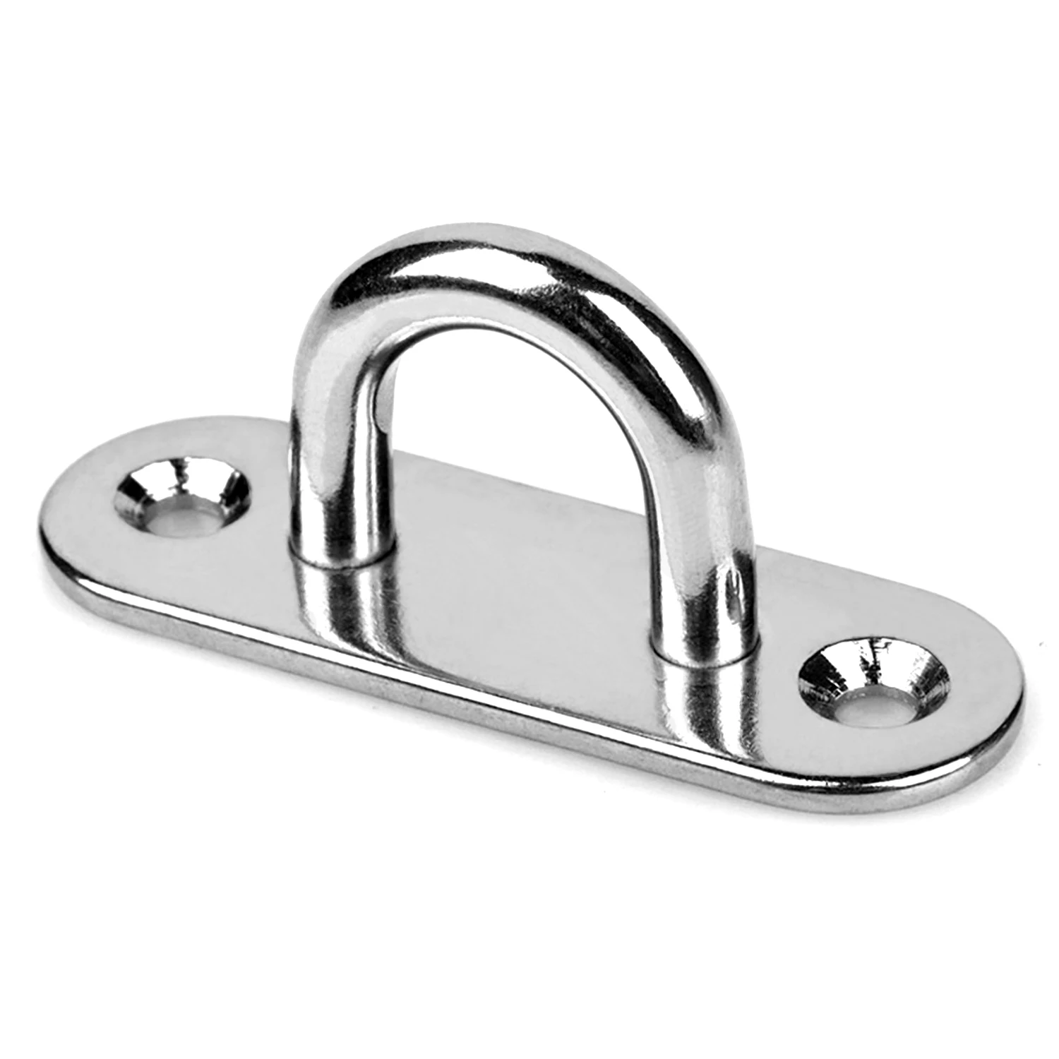 

1/3pcs Hook Eye Plate Heavy Oblong Duty Stainless Steel Ceiling Hanger Ring Yoga Swings Hammocks Marine Boat Rigging Accessories