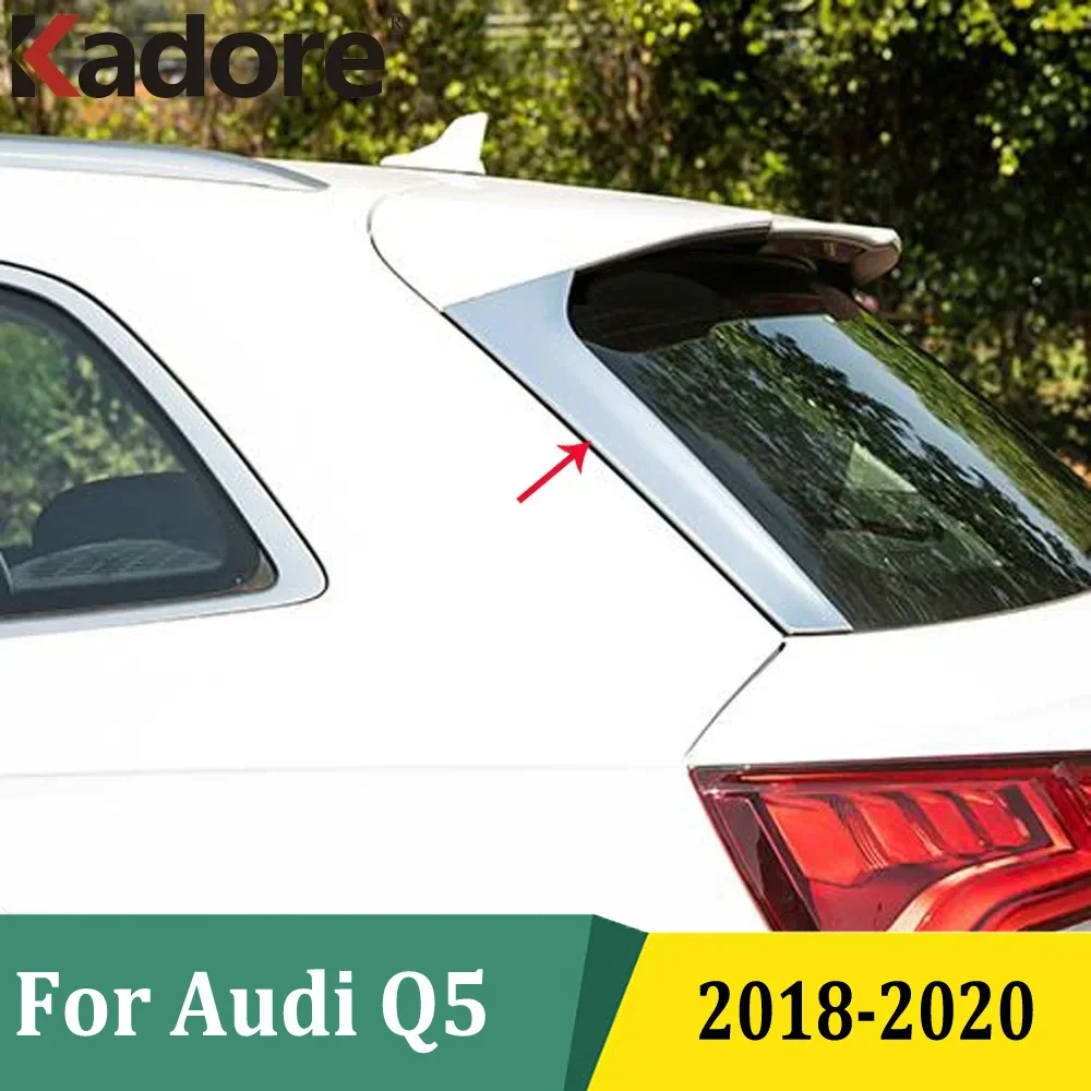 

Для Audi Q5 2018 2019 2020 хромированные внешние аксессуары, накладка на заднее окно, полосатая крышка, отделка стойки, автомобильные наклейки