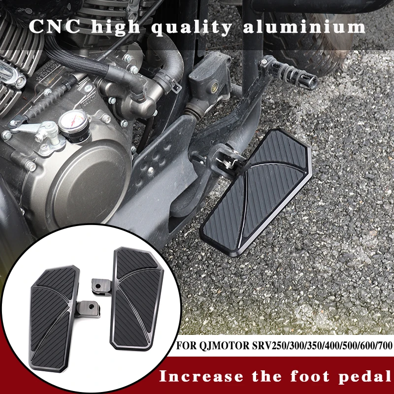 Para qjmotor srv600/v2/v4 srv400 srv700 srv300 srv350 srv srv250 peças de acessórios da motocicleta pedal alargamento pedal