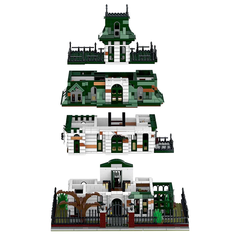 3378PCS MOC Horror Movie Addams House Building Blocks Darkness Villa Modello di architettura modulare Giocattoli fai da te per bambini Regalo di Halloween