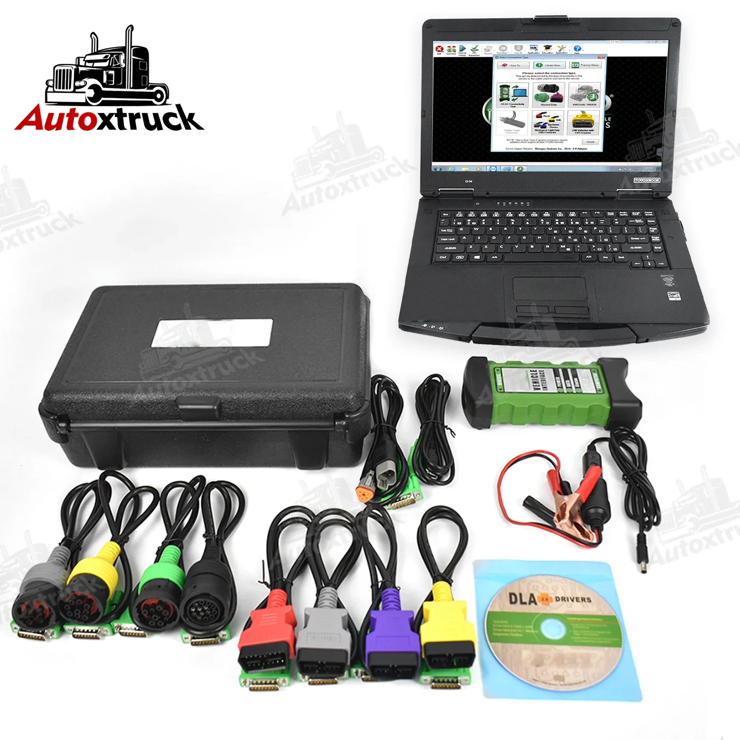 

Diagnostic Diesel Heavy Duty Truck Scanner Noregon DLA+3.0 Adapter with 2024 for JPRO Heavy Duty Truck Diagnostic v2+CF54 Laptop