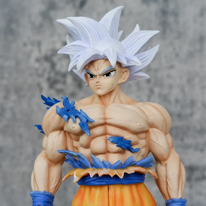 33 cm Dragon Ball Figuren Son Goku Anime Figur Haar Weiß Action Figur Modell Statue Puppe Pvc Sammlung Dekoration Spielzeug geschenk