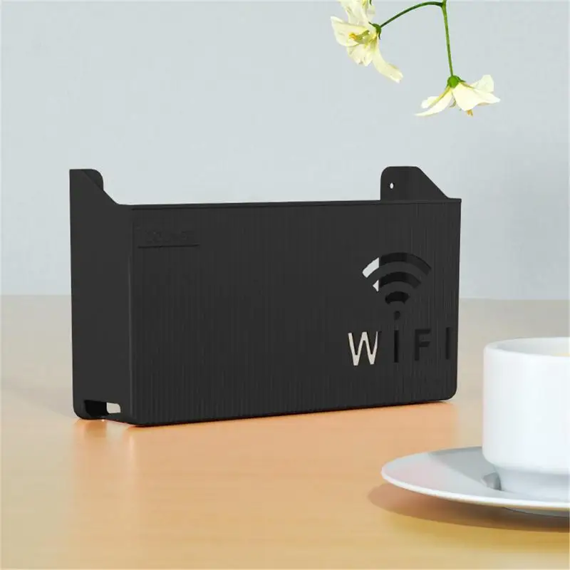 Wall-mounted Router Box Office Media Decor Console Wifi Organizer Box Wireless Storage Boxes Rack Bracket Hangings Wall Shelf