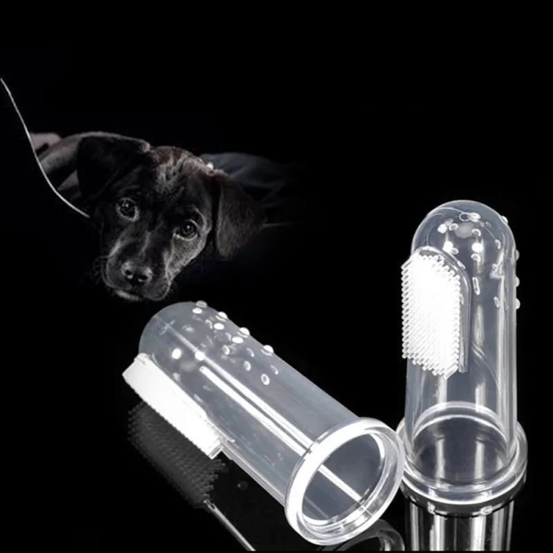 Super Soft Pet Finger Toothbrush Teddy Dog Brush Bad Breath Tartar Teeth Care Tool Dog Cat Silicone Teeth Oral Cleaning