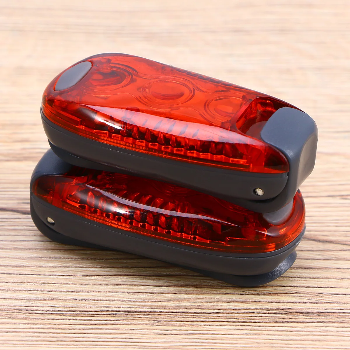

2pcs Led Safety Light Clip On Strobe Running Lights Red For Night Running Outdoor Visibility Gear Waterproof For Runners Dogs