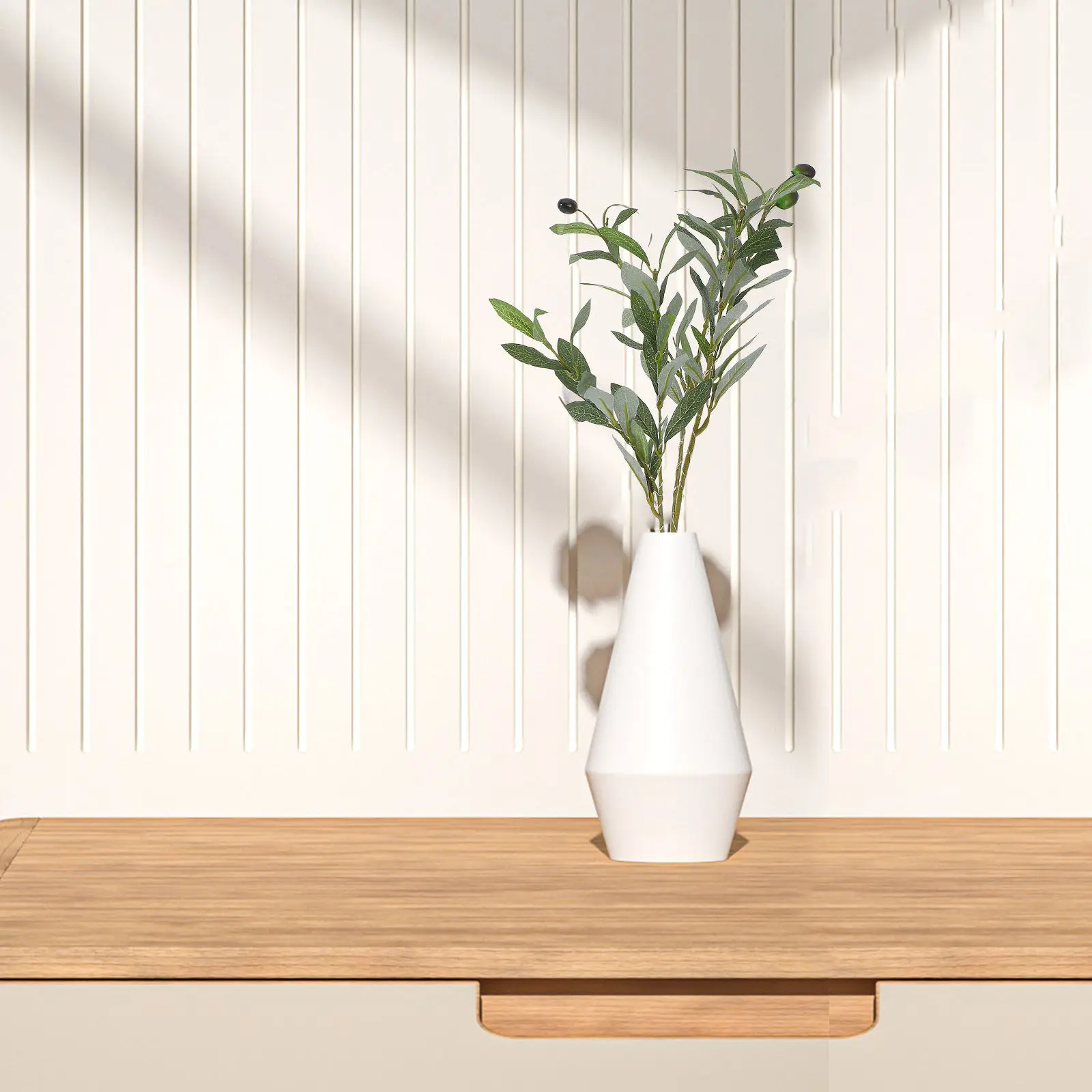 

Simulated Olive Leaf Night Light Faux Olive Branches LED Lights Soft Glowing Indoor Vase Decor Office Accent Greenery Stems