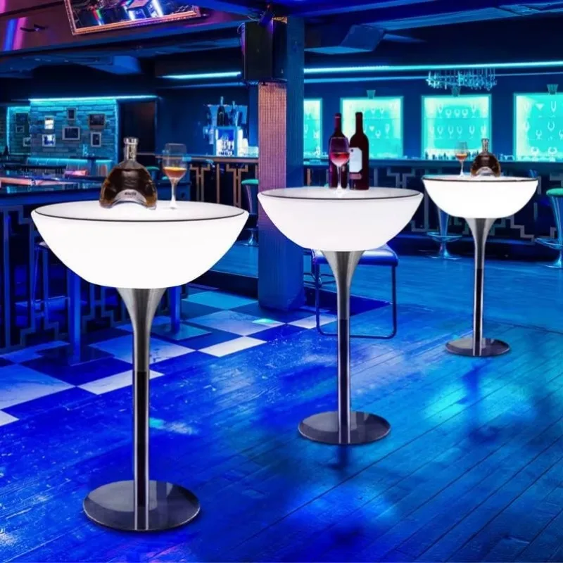 Illuminated Waterproof Led Bar Table Led Furniture High Top Cocktail Tables for Bar