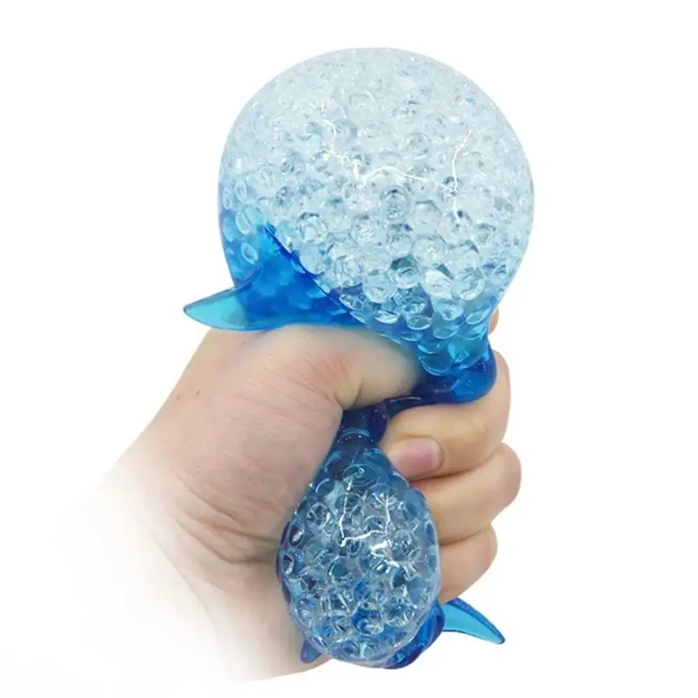 Durable TPR Shark Stress Balls Stretchy Soft Dolphin Squeeze Ball Blue Sea Animal Squeeze Toys Kids Play