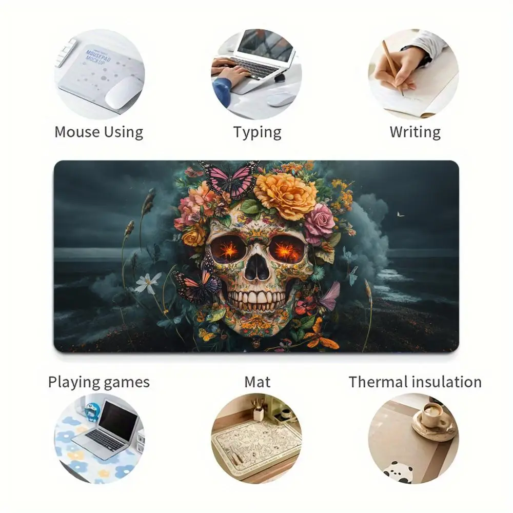 Terrifying skull Design Mouse Pad Large MousePad laptop XXL mouse Gaming Rubber Lock Desk Mat Computer Gamers work tablet office