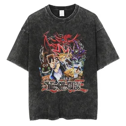 2025 Women Men Washed T Shirt Hip Hop Streetwear Japanese  Anime Yu Gi Oh Graphic Vintage T-Shirt Harajuku Short Sleeve Tee Tops