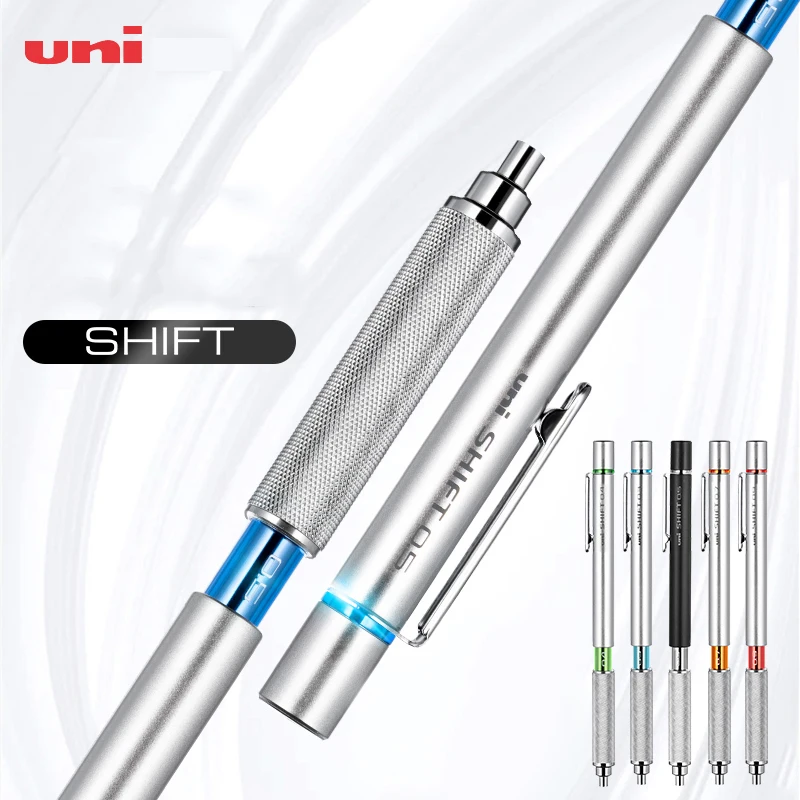 UNI Mechanical Pencil M5-1010 SHIFT 0.3~0.9mm lapiseira profissional Retractable Nozzle Metal Knurled Low center of gravity ручк