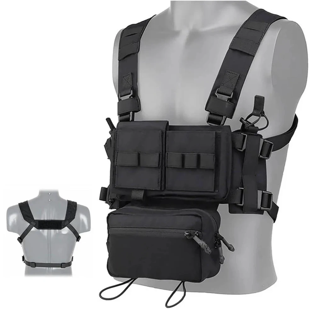 

Chest Rig Multifunctional CS Field Molle Dangler Pouch Camouflage Training Vest Outdoor Camping Match Pack Hunting Entertainment