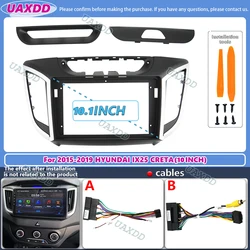For 2014-2019 Hyundai IX25 CRETA 10.1inch 2 Din Car stereo radio Android frame panel fascia cable video harness adapter decoder