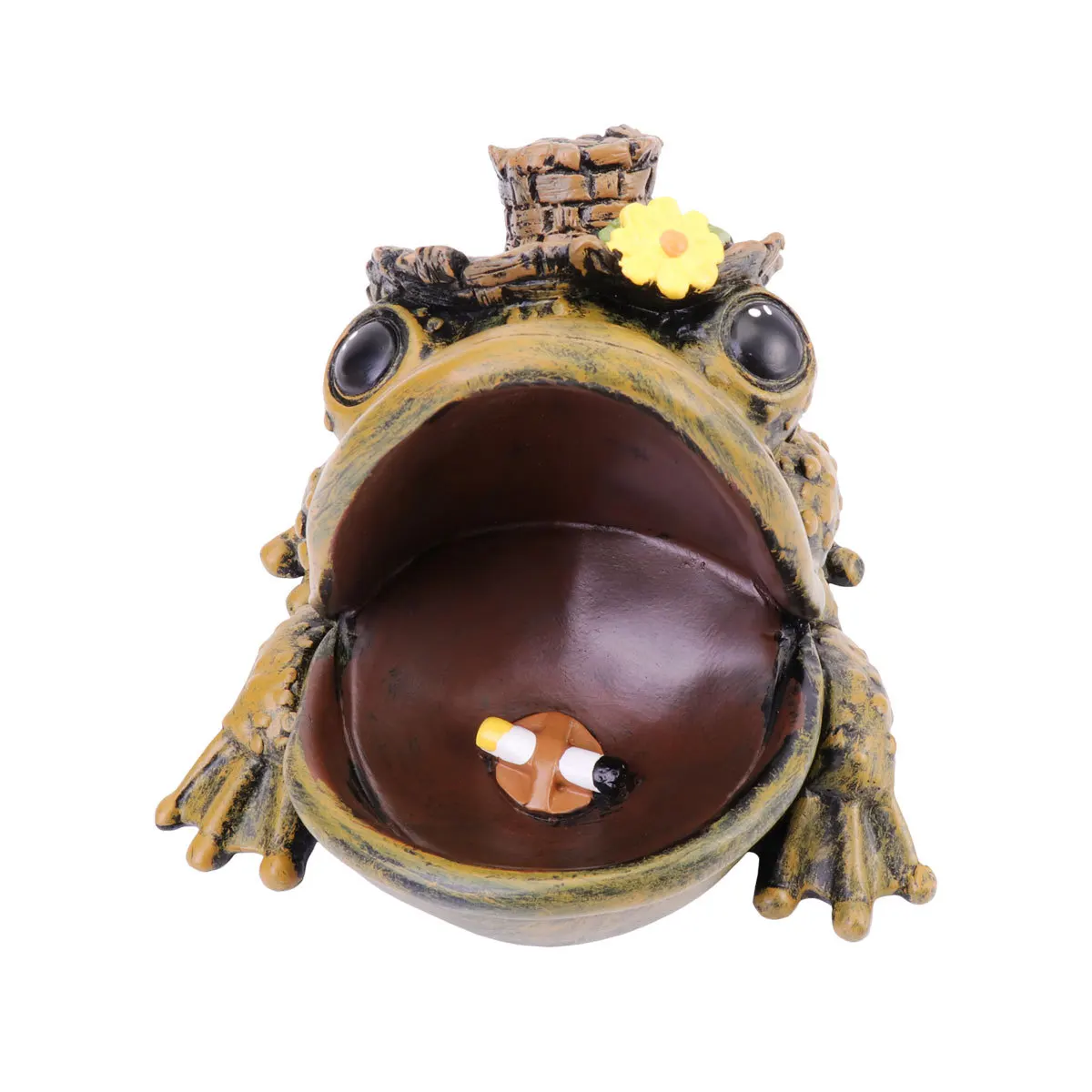 

Resin Bulldog Tray Creative Engraved Smoking Office Accessory Cigarette Ornament